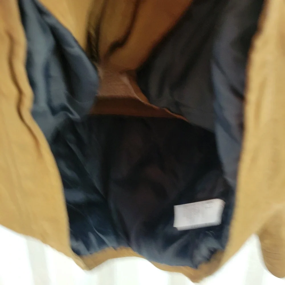 American Eagle Utility Jacket Coat Tan Brown‎ Size Large Hoooded